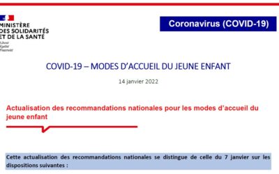 Dernière actualisation des recommandations Covid-19 au 14.01.2022